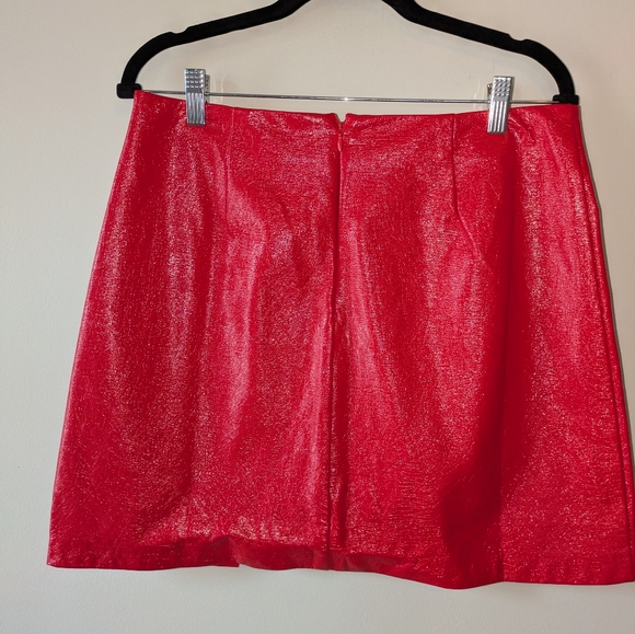 Hutch Vibrant Red Mini Skirt - Picture 2 of 3